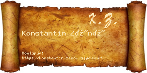 Konstantin Zénó névjegykártya